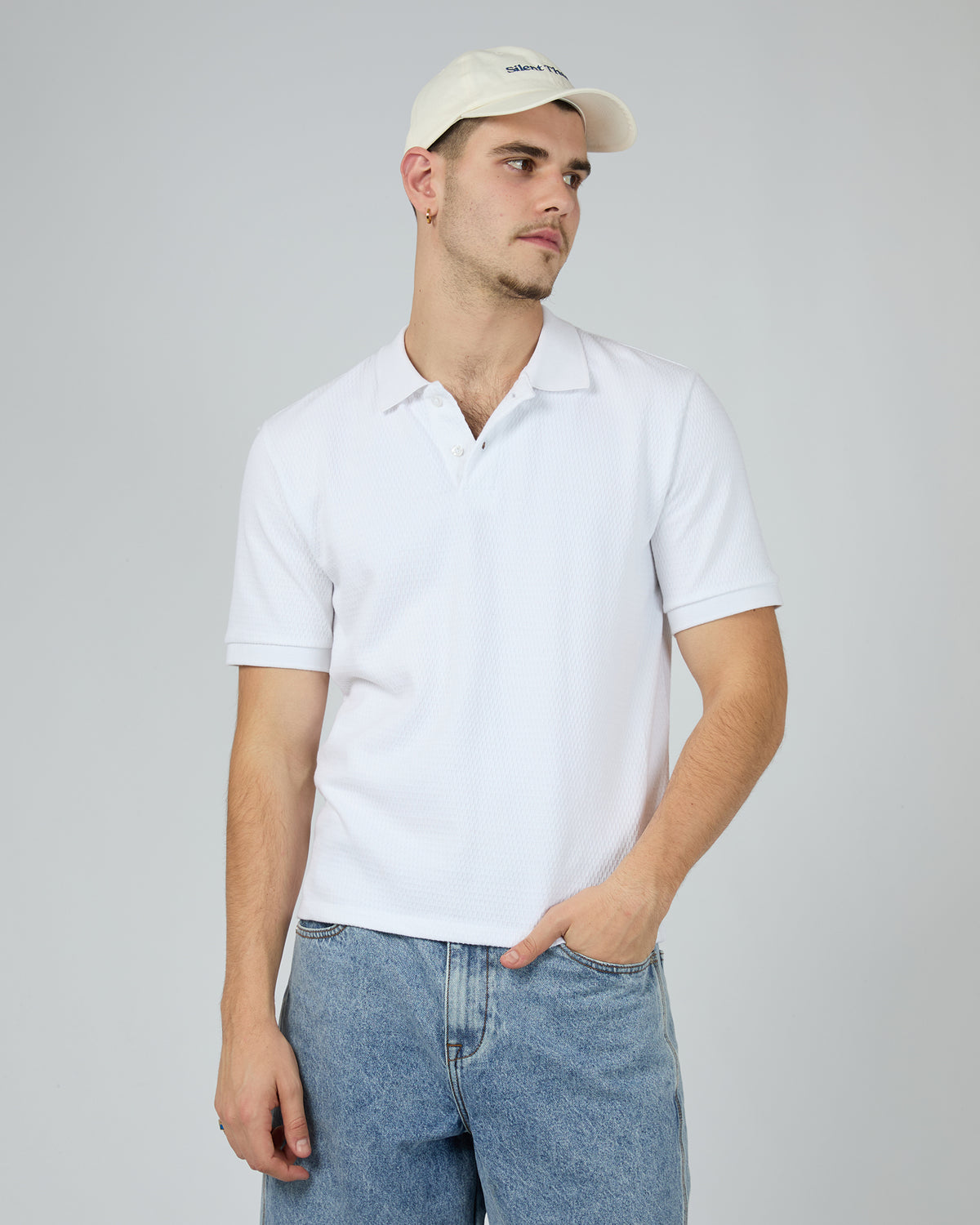 Waffle Polo White