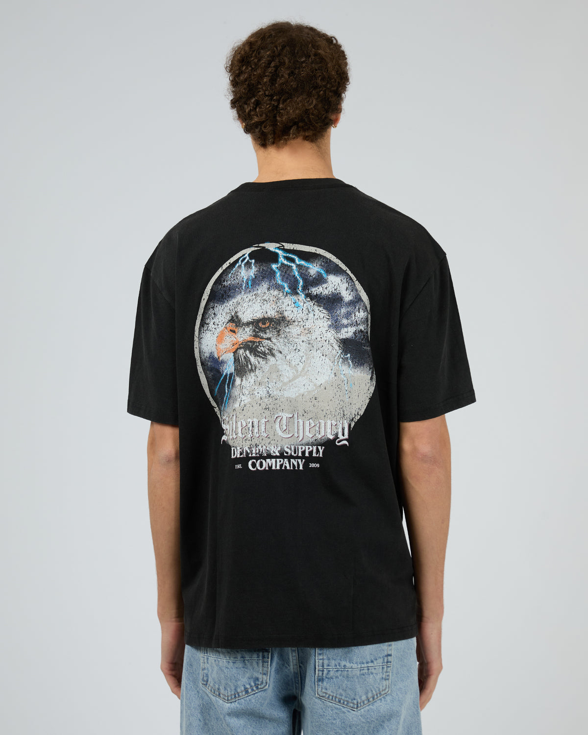 Wild Eagle Tee Washed Black