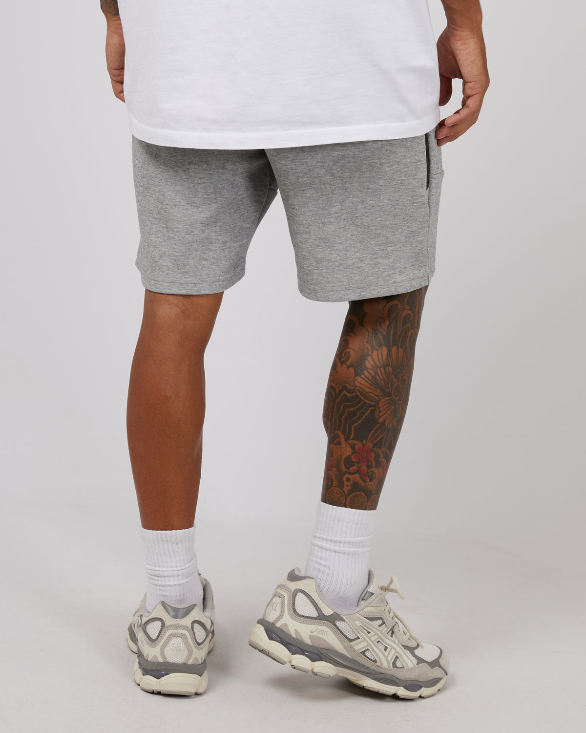 Tech Track Short Grey Marle