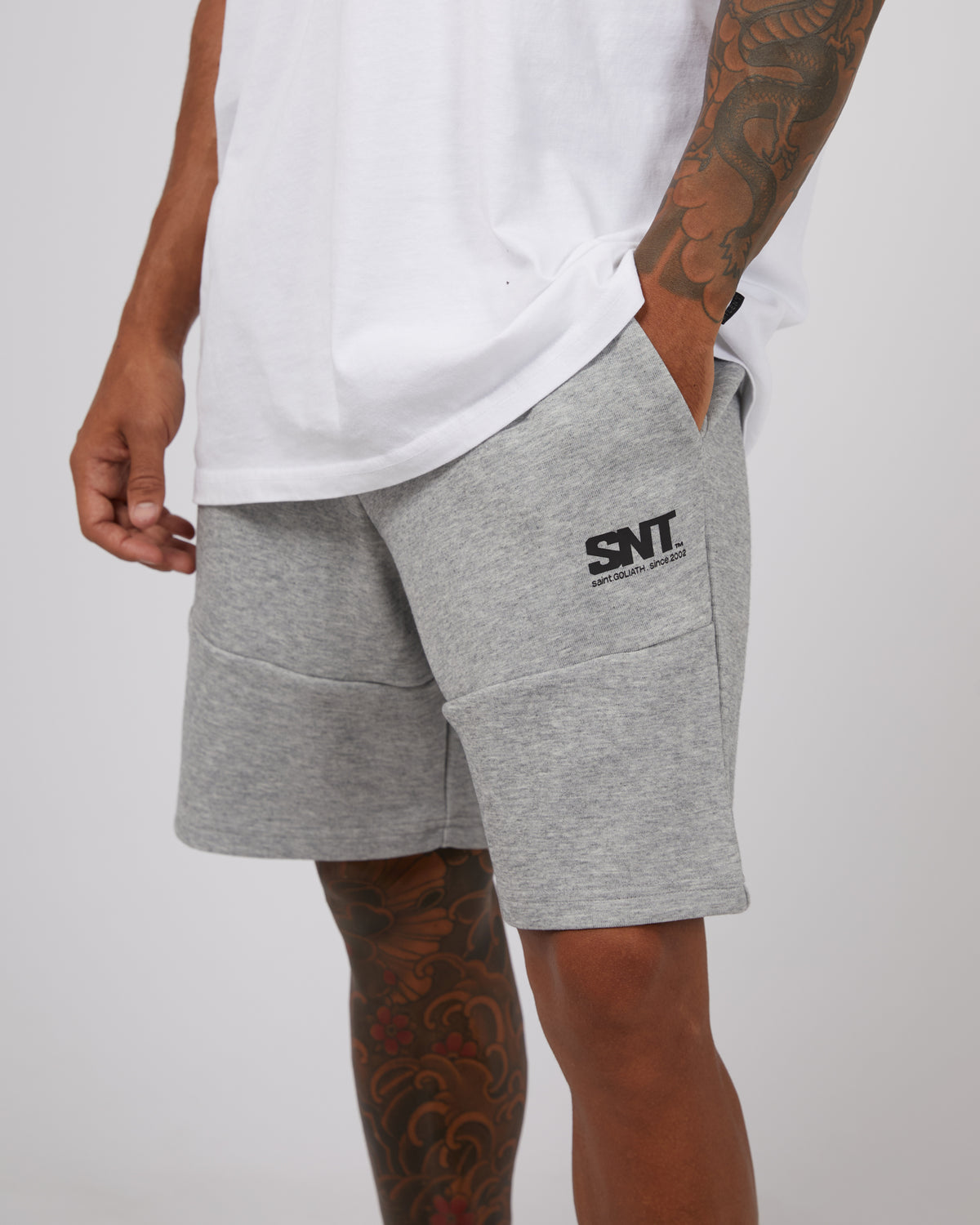 Tech Track Short Grey Marle