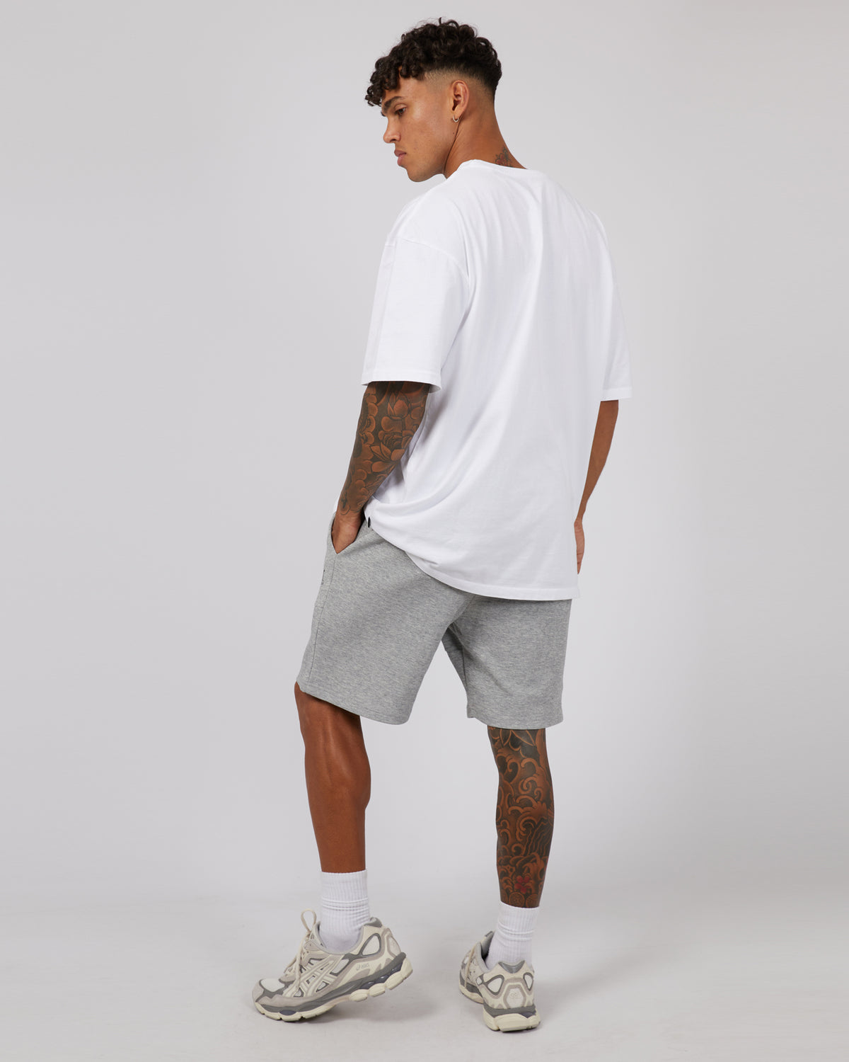 Tech Track Short Grey Marle