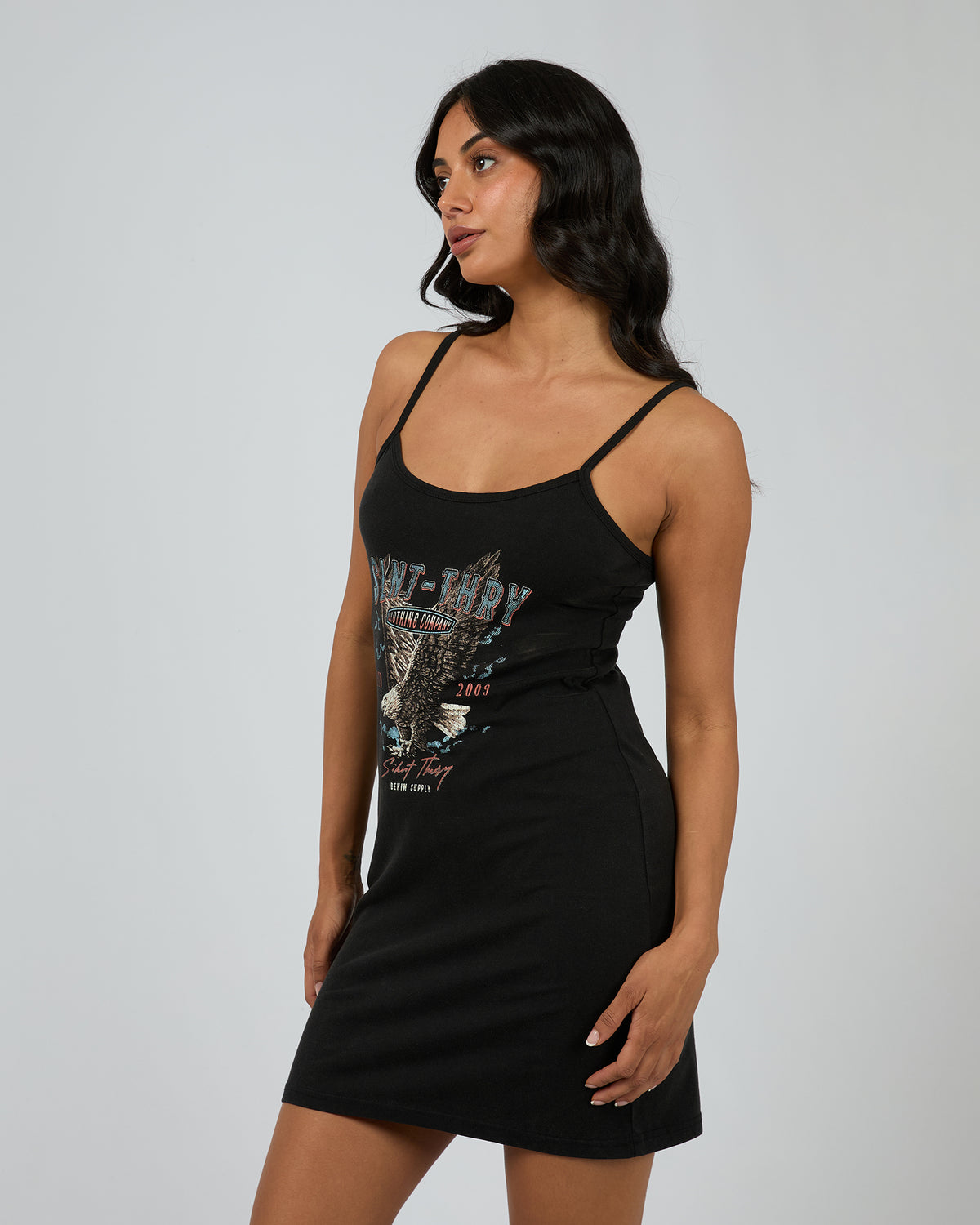 Rider Mini Dress Washed Black