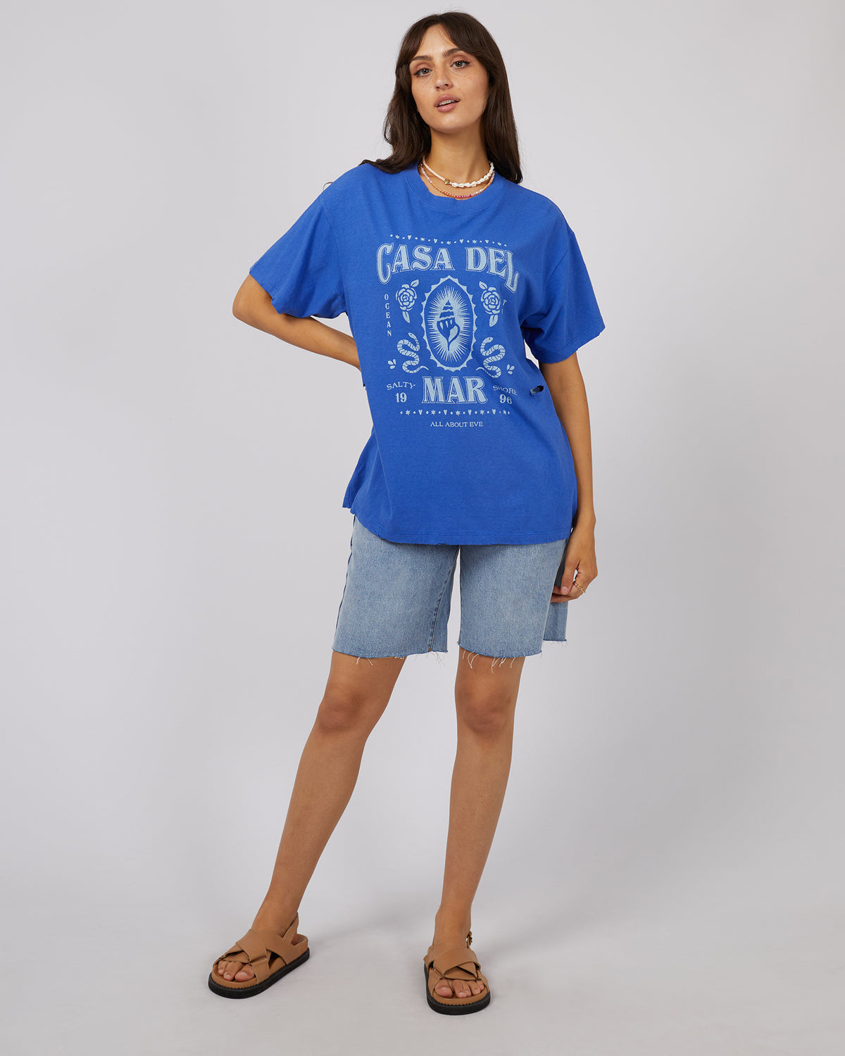 Casa Del Mar O/S Tee Blue