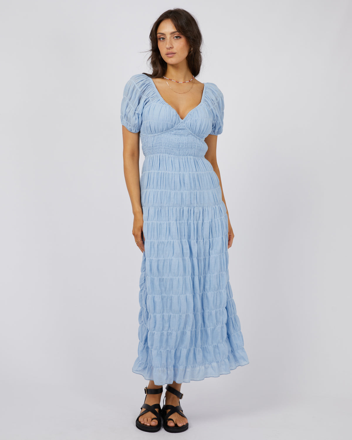 Maude Maxi Dress Ocean Blue