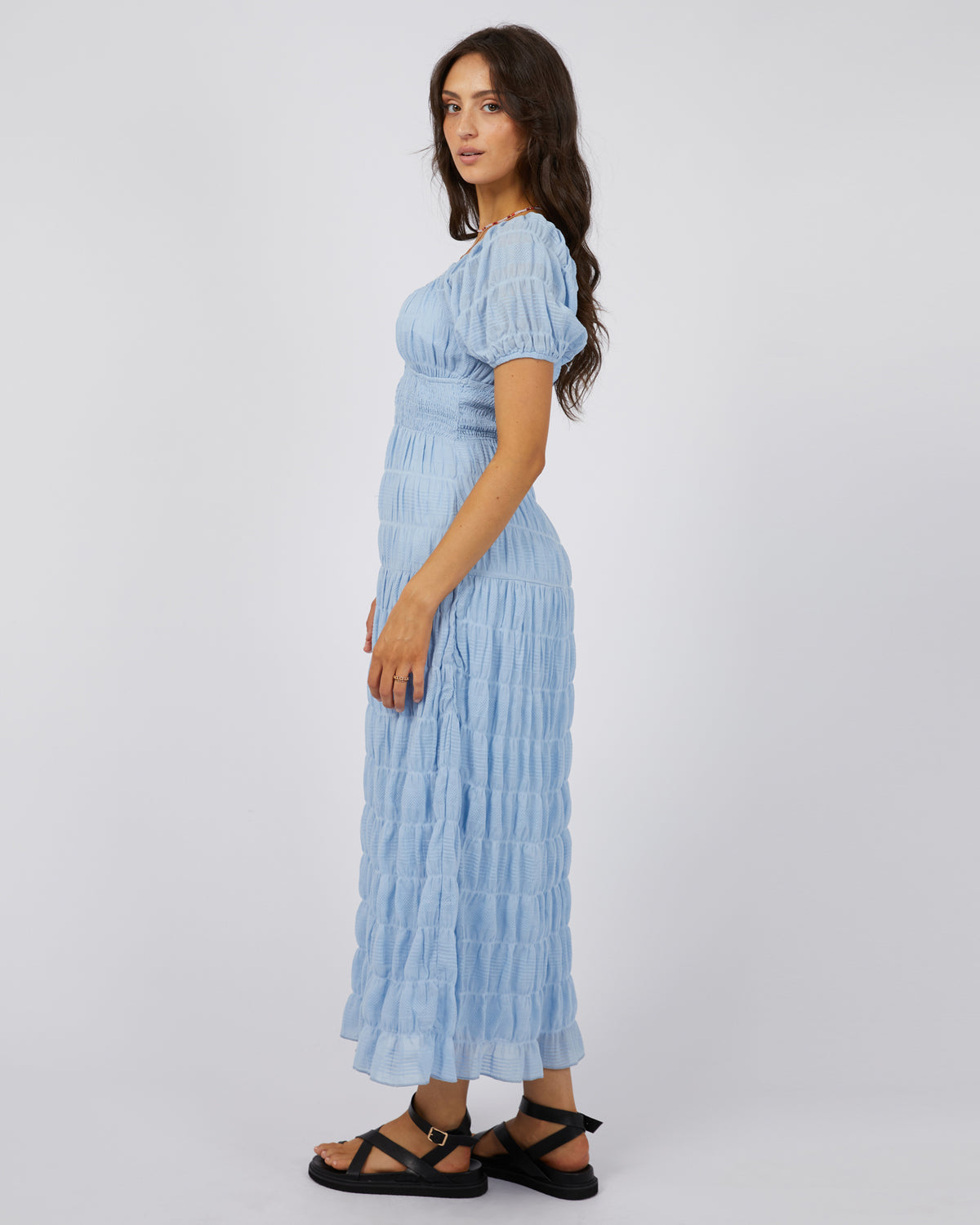 Maude Maxi Dress Ocean Blue