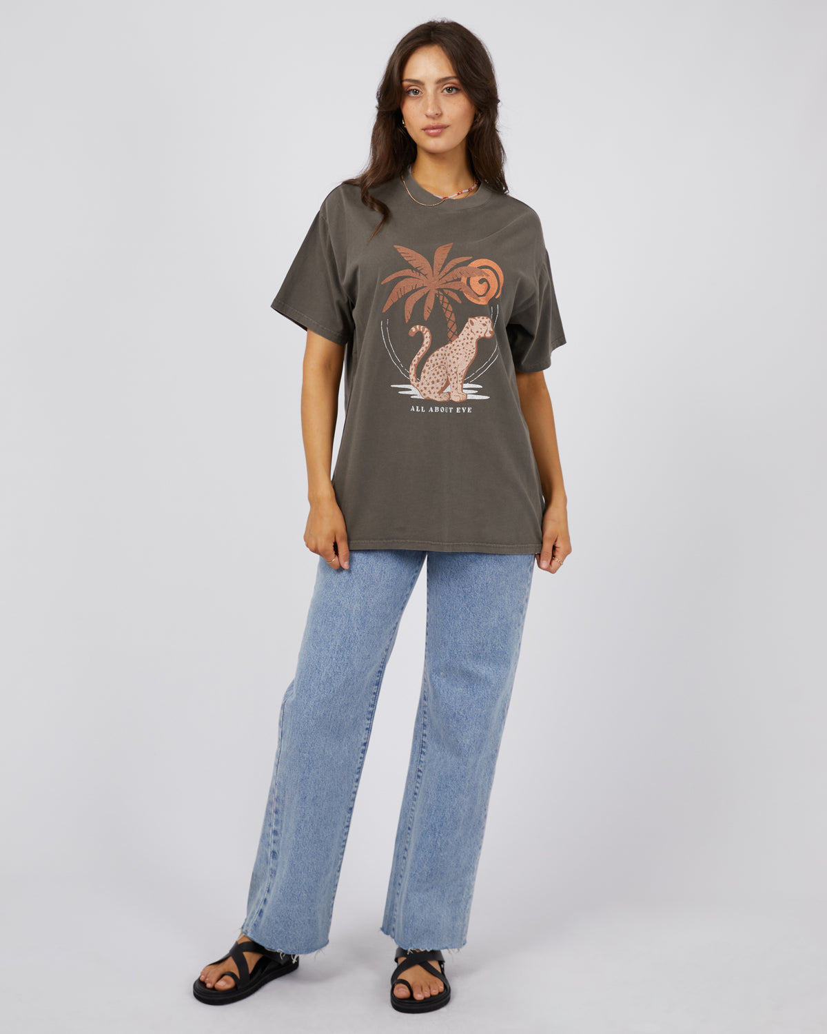 Sunbaked Oversized Tee Charcoal