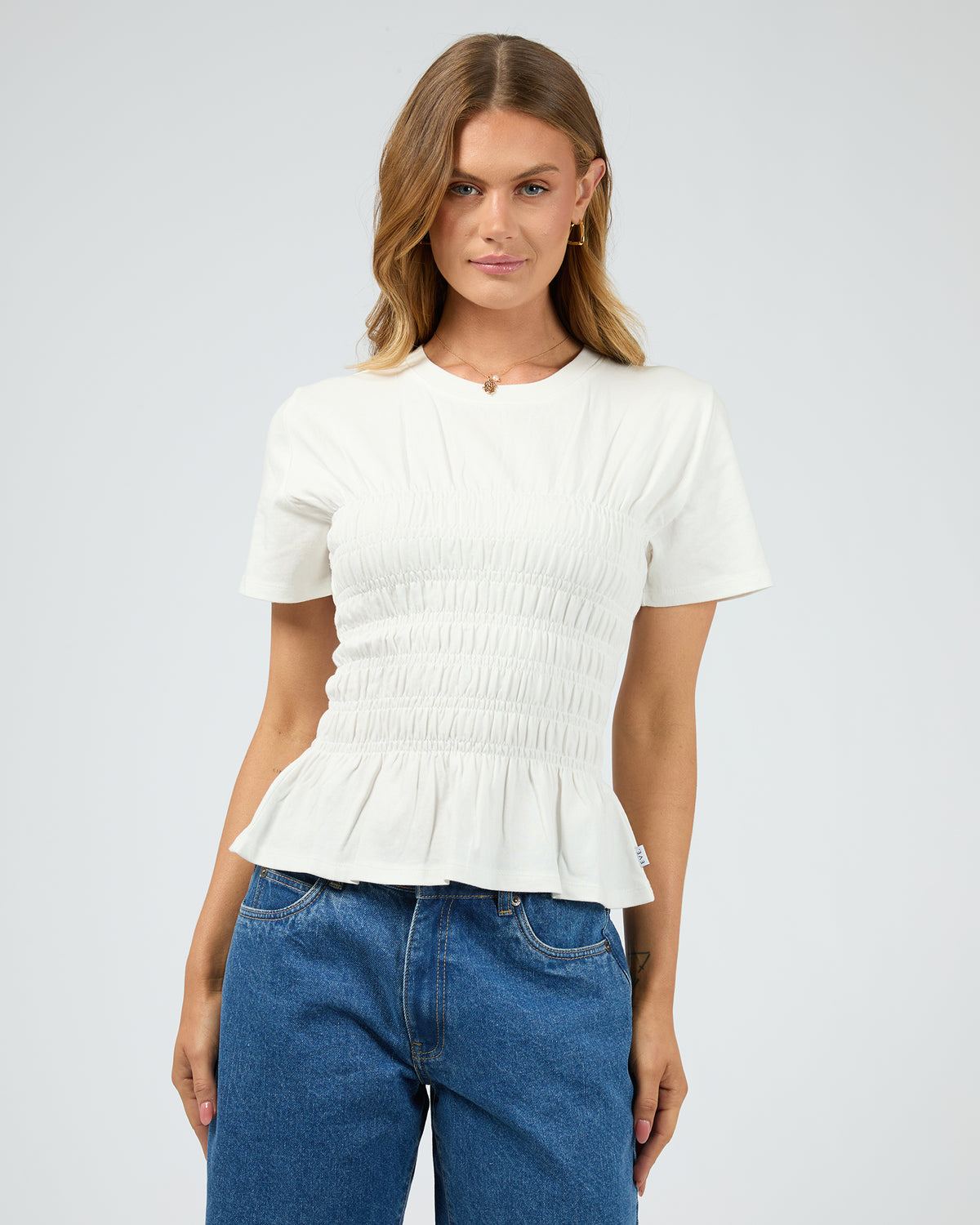 Lipa Ruched Top Vintage White