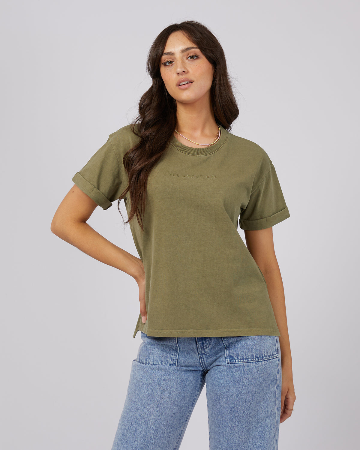 Aae Washed Tee Khaki