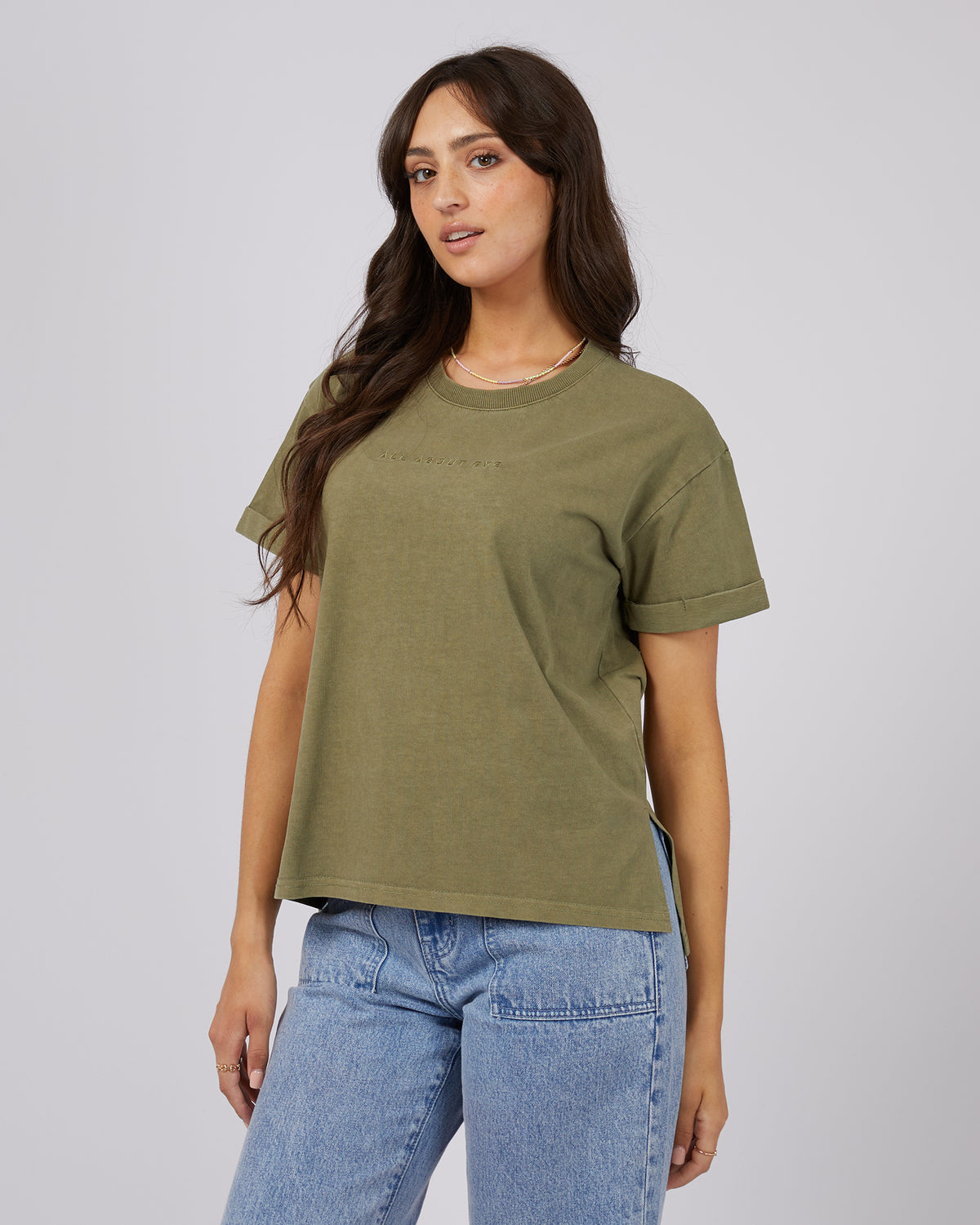 Aae Washed Tee Khaki