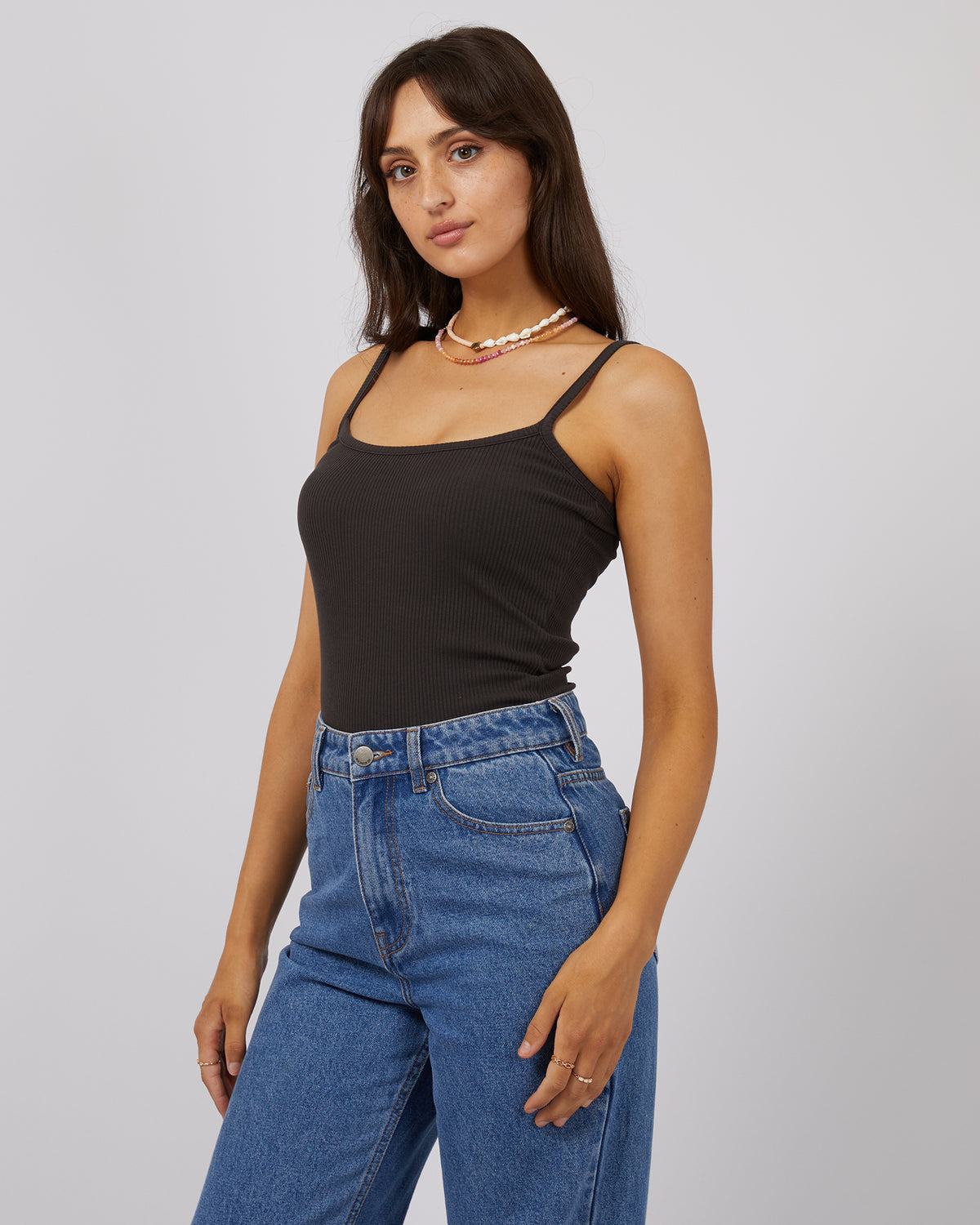 Eve Baby Rib Cami Washed Black