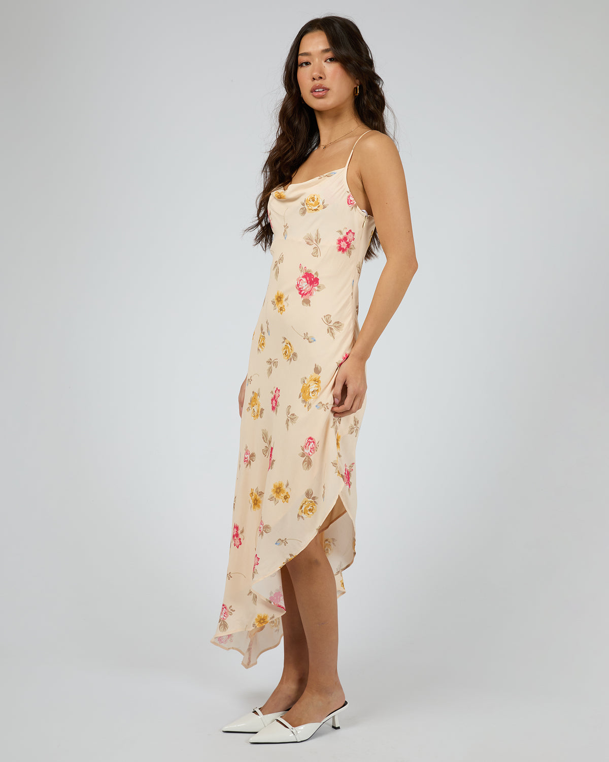 Madelyn Asymetric Midi Dress Print