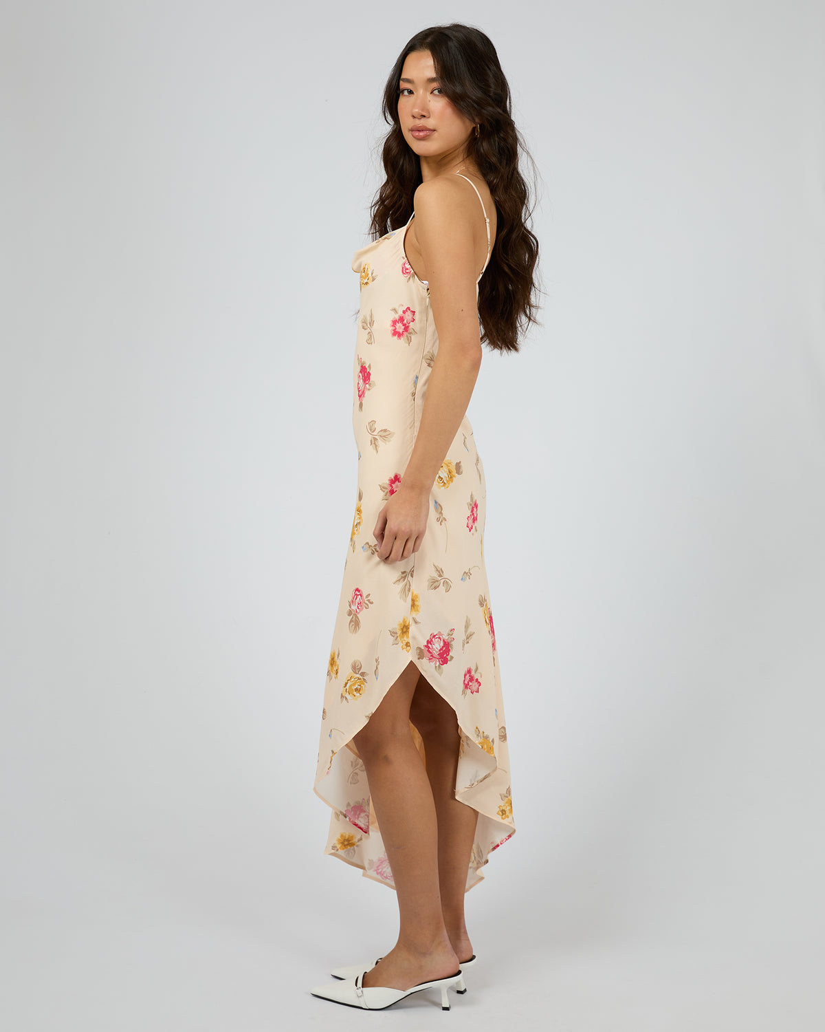 Madelyn Asymetric Midi Dress Print