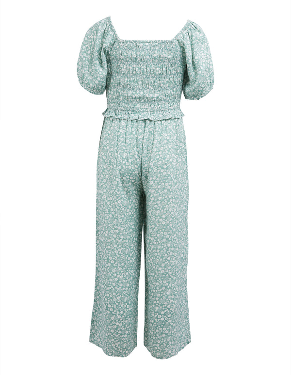 Teen Jumpsuit Sage Print - Edge Clothing