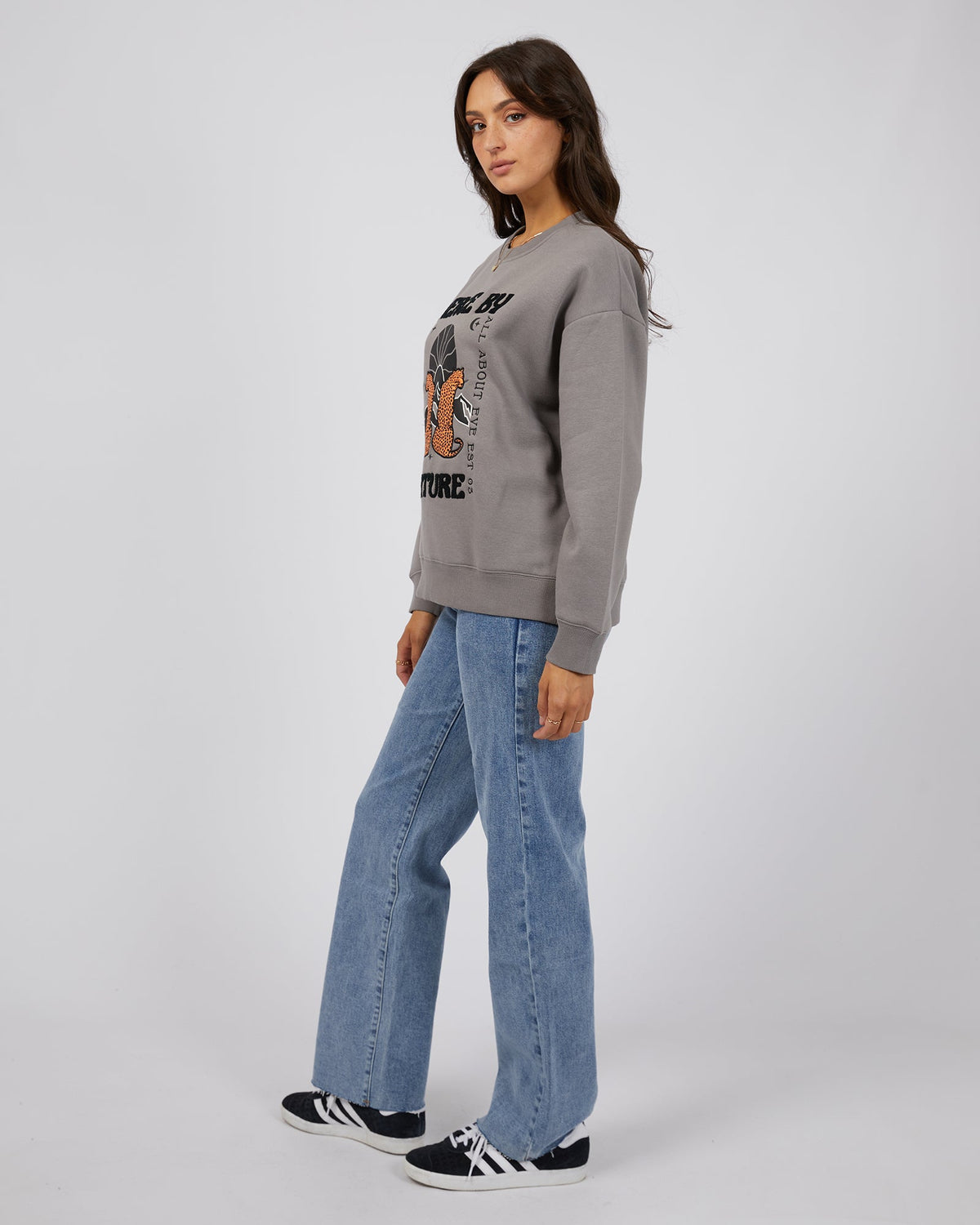 All About Eve-Fierce Standard Crew Charcoal-Edge Clothing