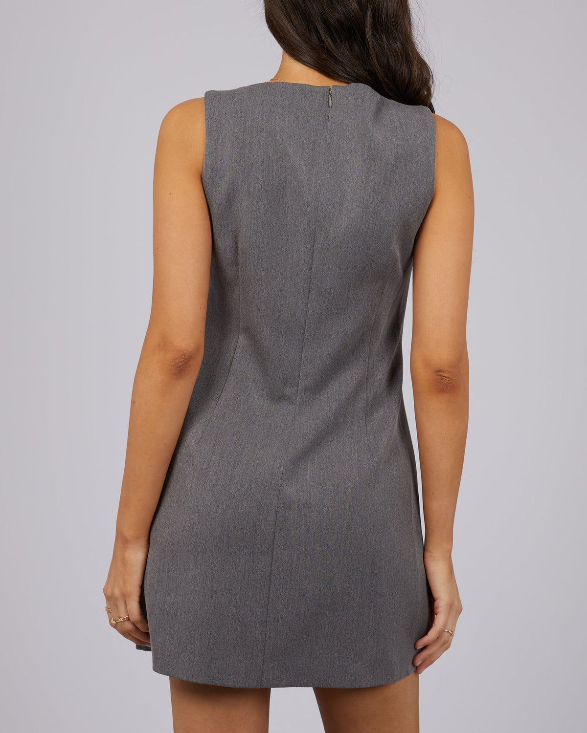 All About Eve-Lottie Mini Dress Charcoal-Edge Clothing