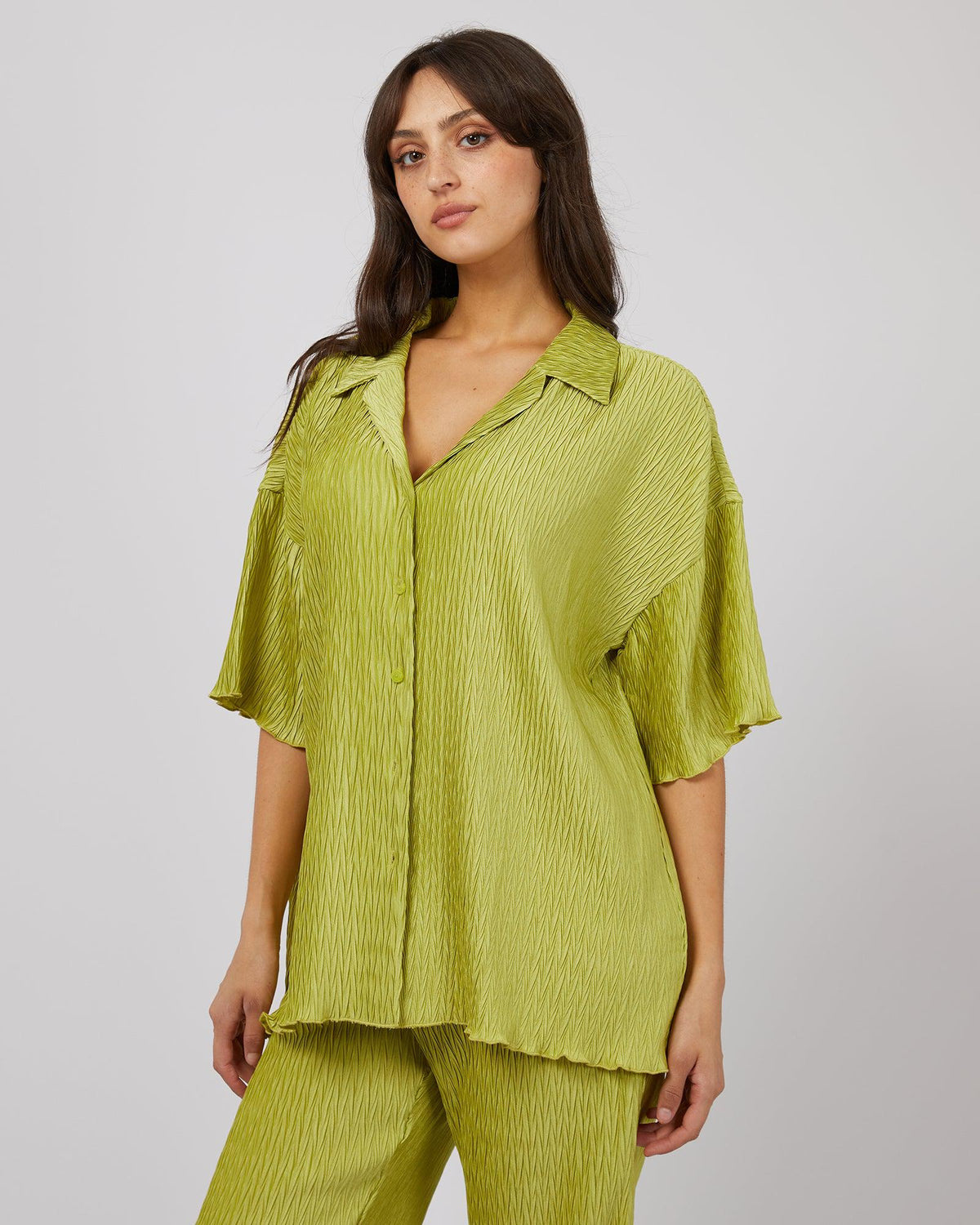 All About Eve-Maxinne Shirt Green-Edge Clothing