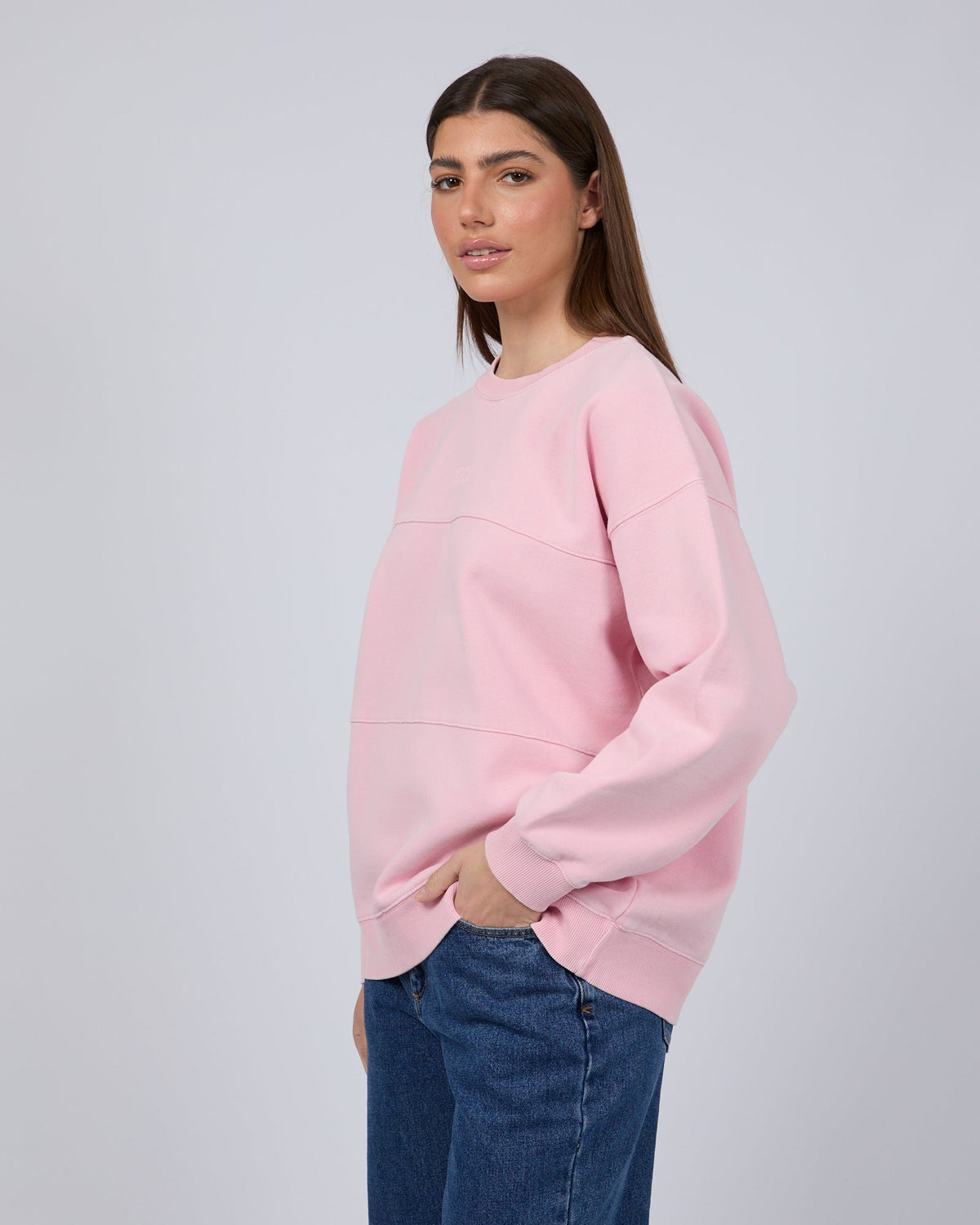 All About Eve-Piper Washed Crew Pink-Edge Clothing