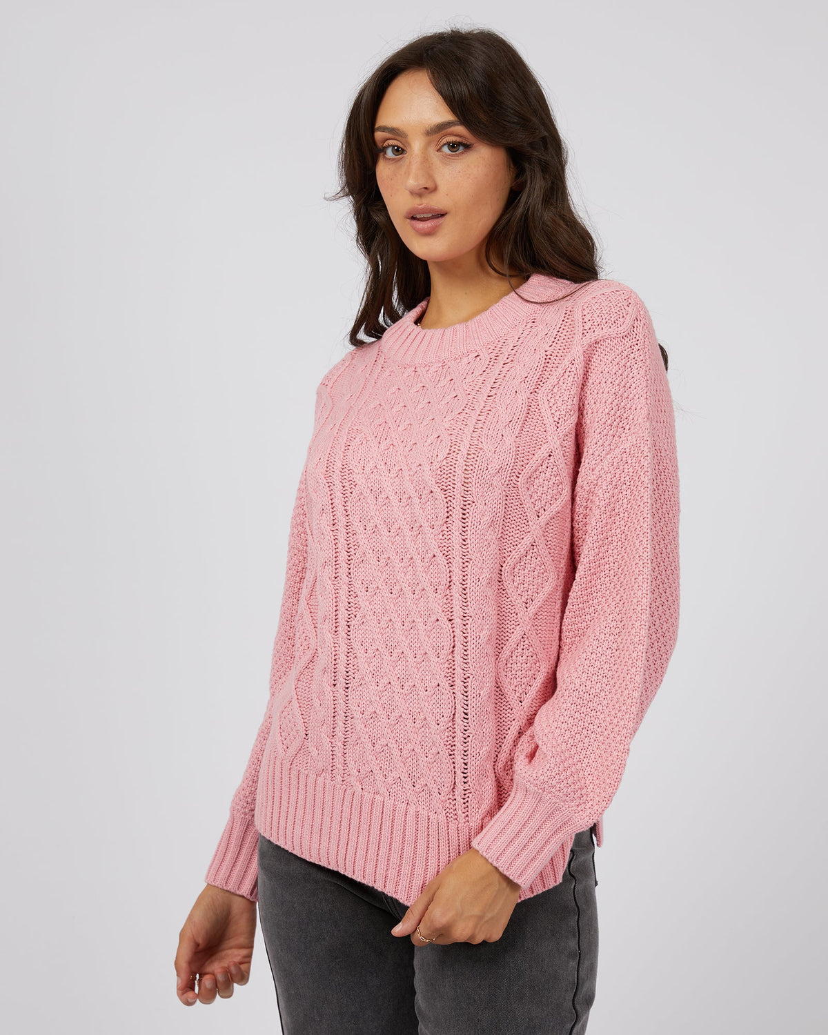 All About Eve-Rue Knit Sweater Pink-Edge Clothing