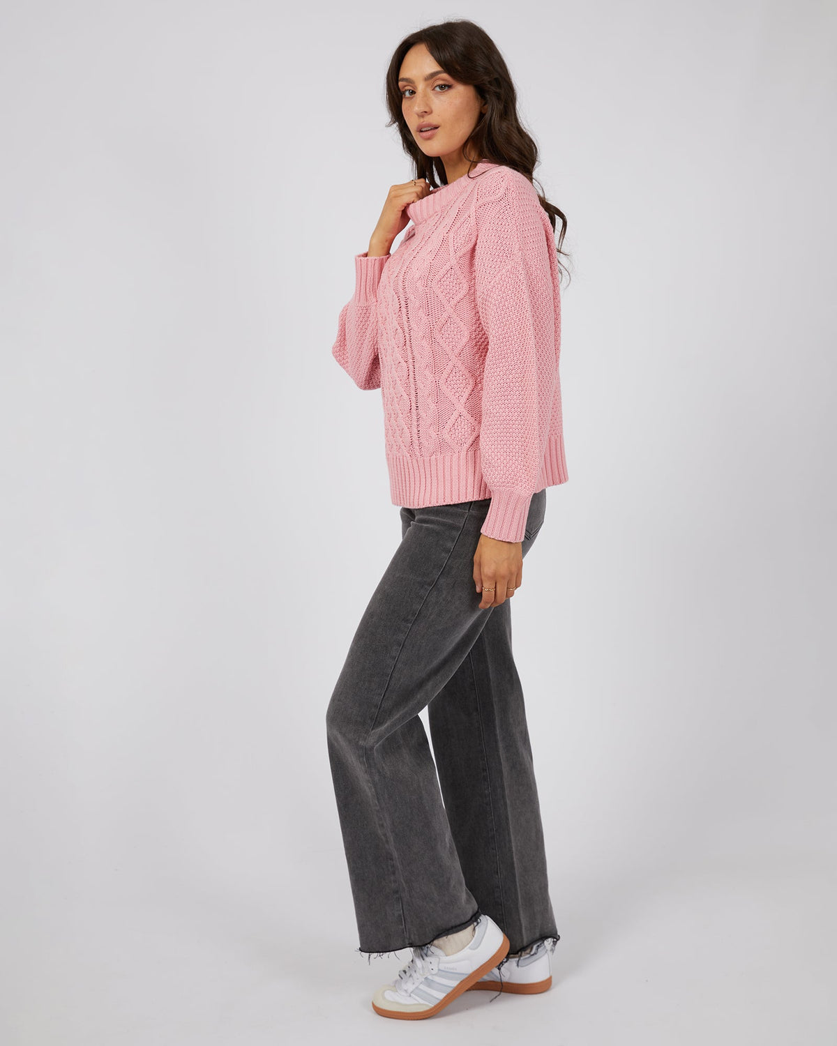 All About Eve-Rue Knit Sweater Pink-Edge Clothing