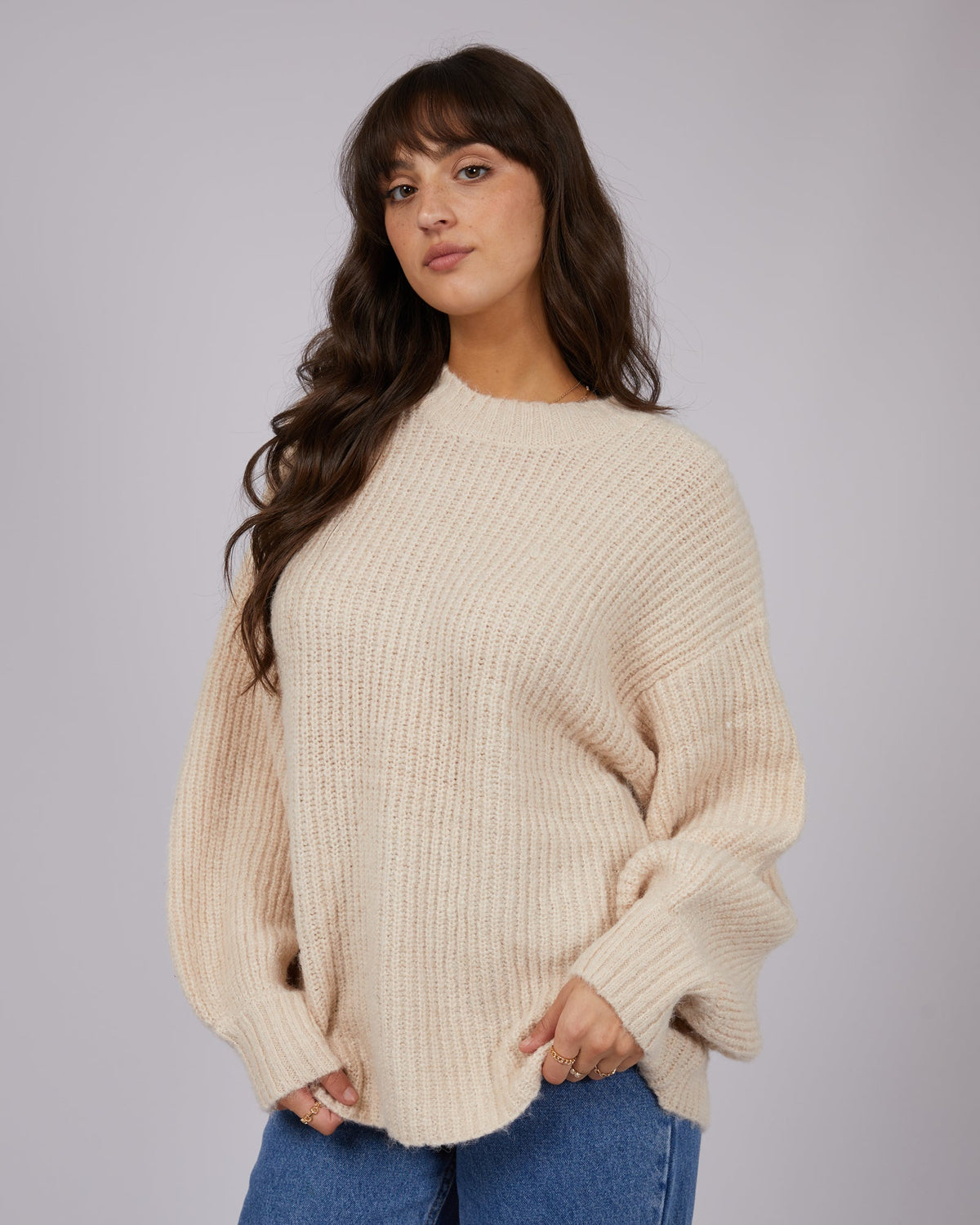 All About Eve-Tessa Knit Natural-Edge Clothing