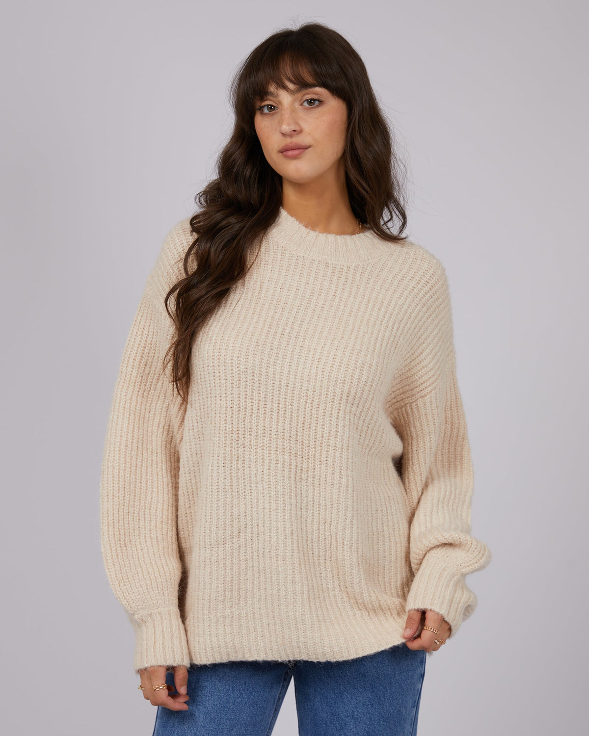 All About Eve-Tessa Knit Natural-Edge Clothing