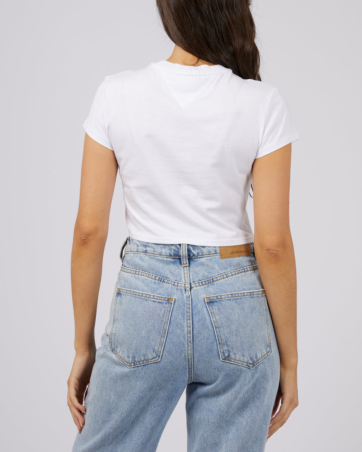 Baby Cropped Essential Logo Tee White