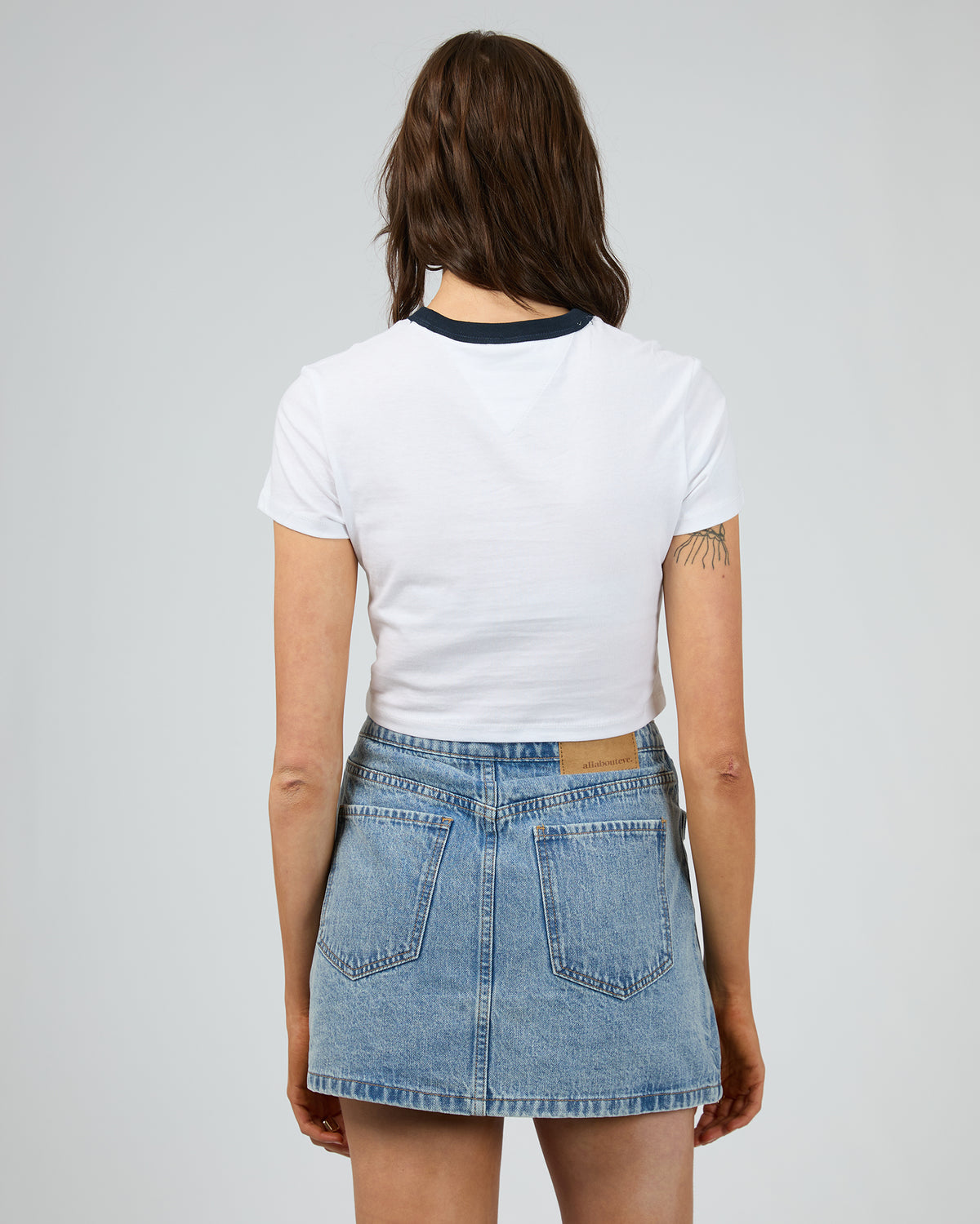 Slim Cropped Block Tee