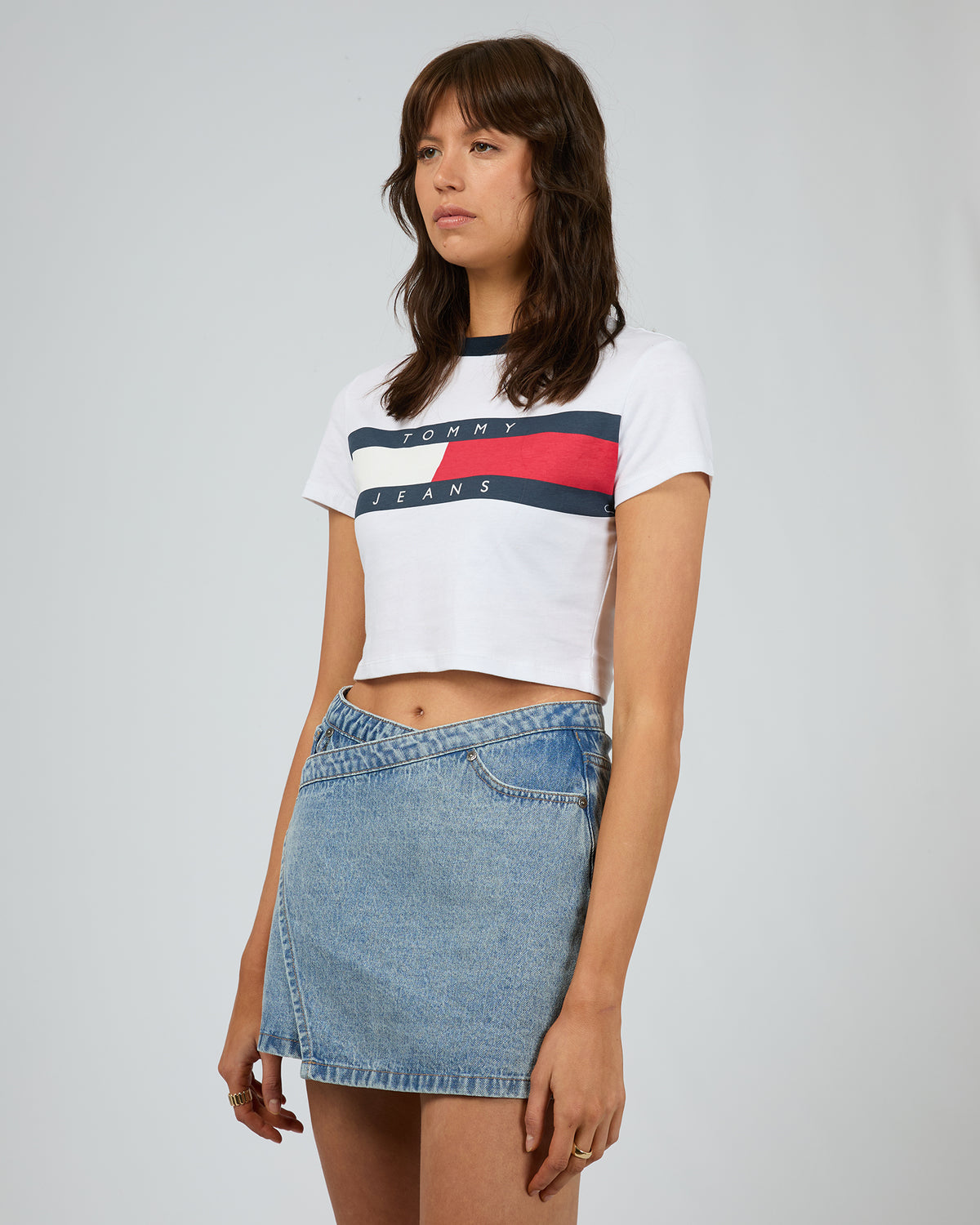 Slim Cropped Block Tee