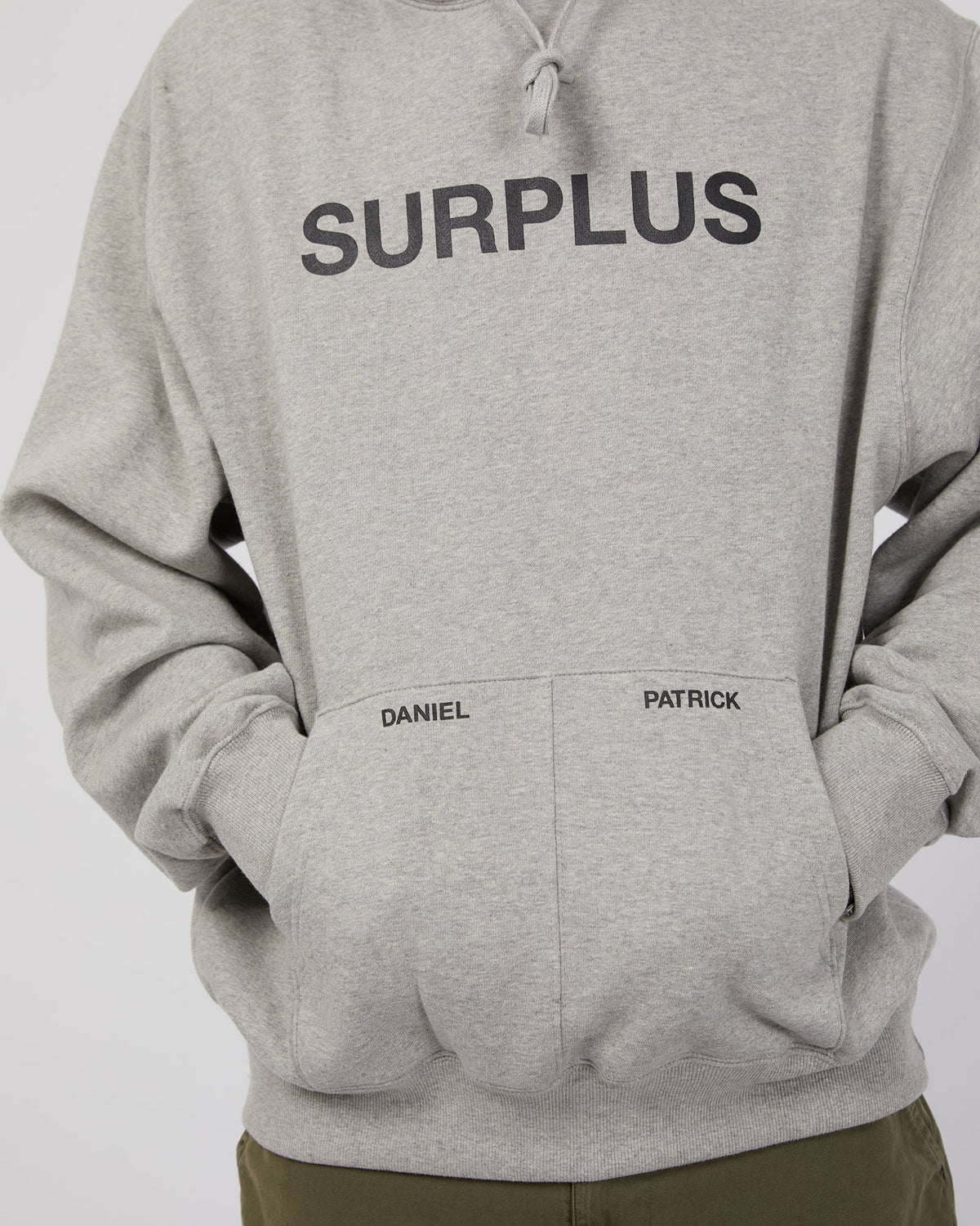 Daniel Patrick-Surplus Logo Hoodie Heather Grey-Edge Clothing