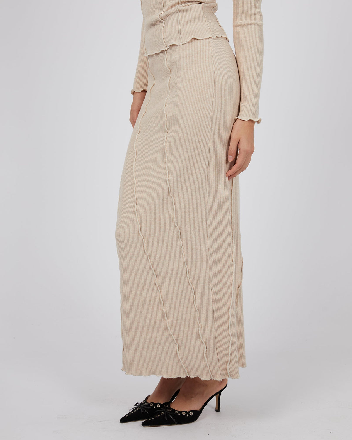 Jorge-Gemma Maxi Skirt Natural-Edge Clothing