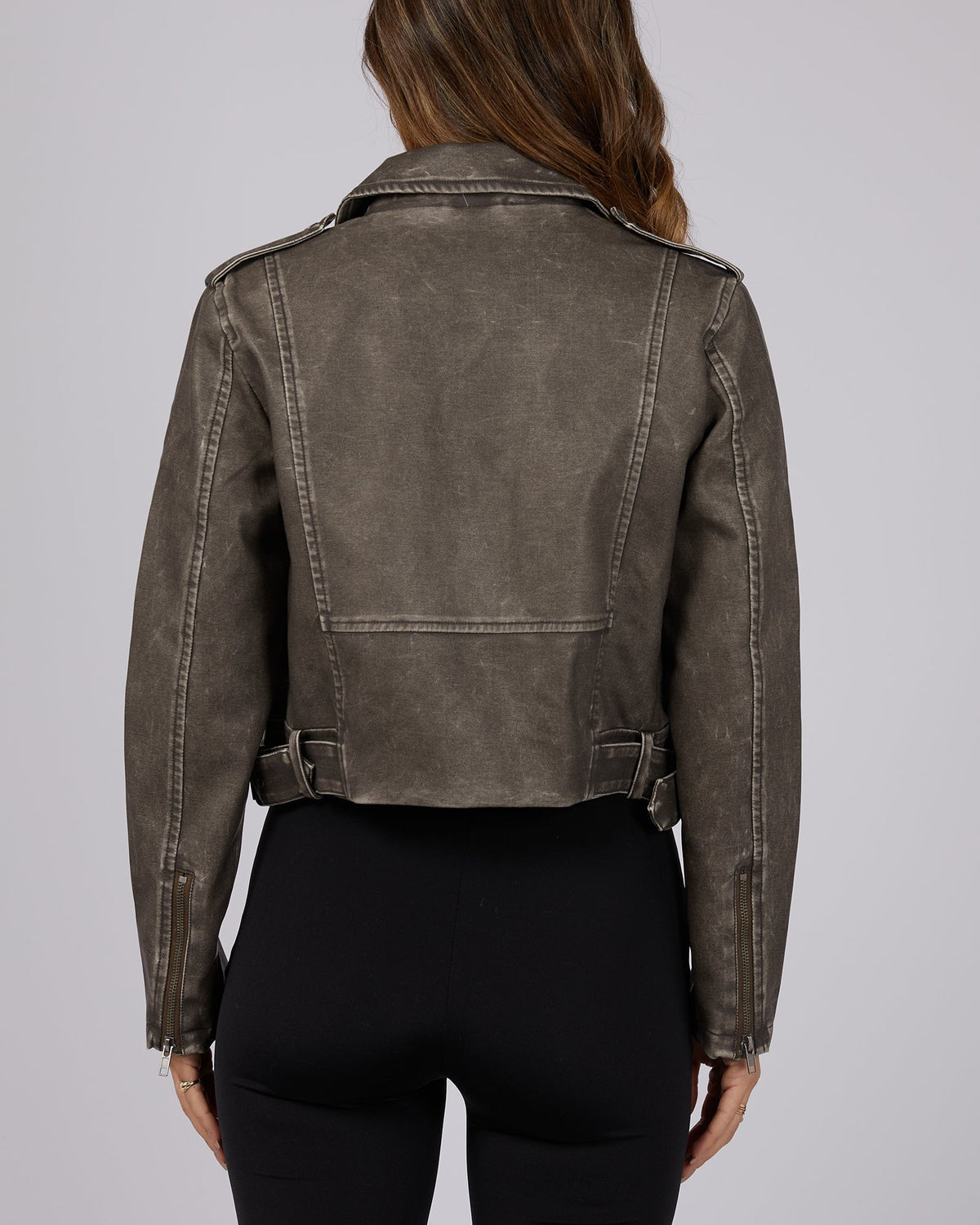 Jorge-Larrisa Moto Jacket Brown-Edge Clothing