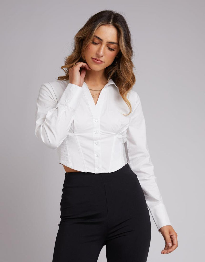 Lucinda Corset Shirt White, Buy Online