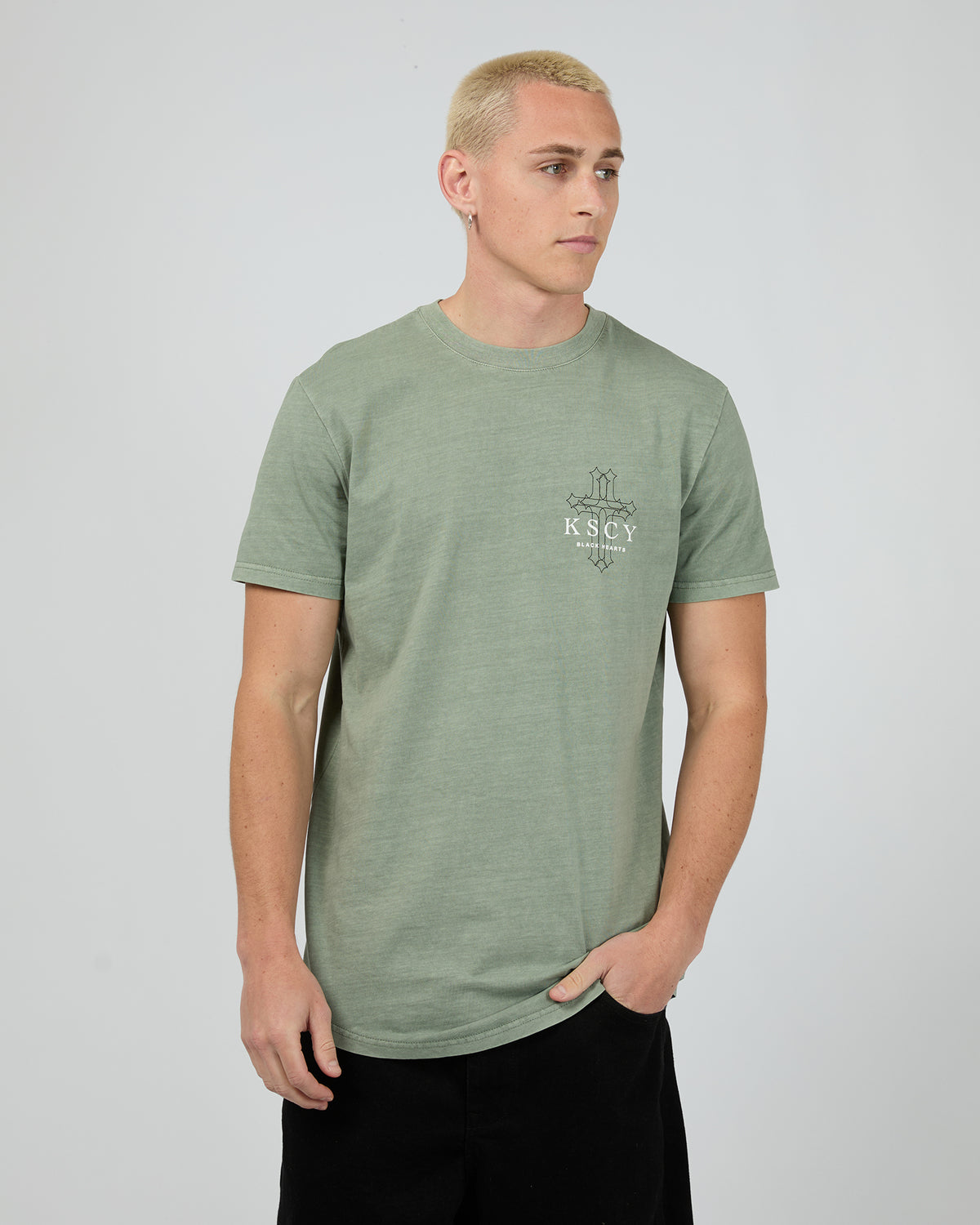 Focused Dual Curved Tee Slate Grey