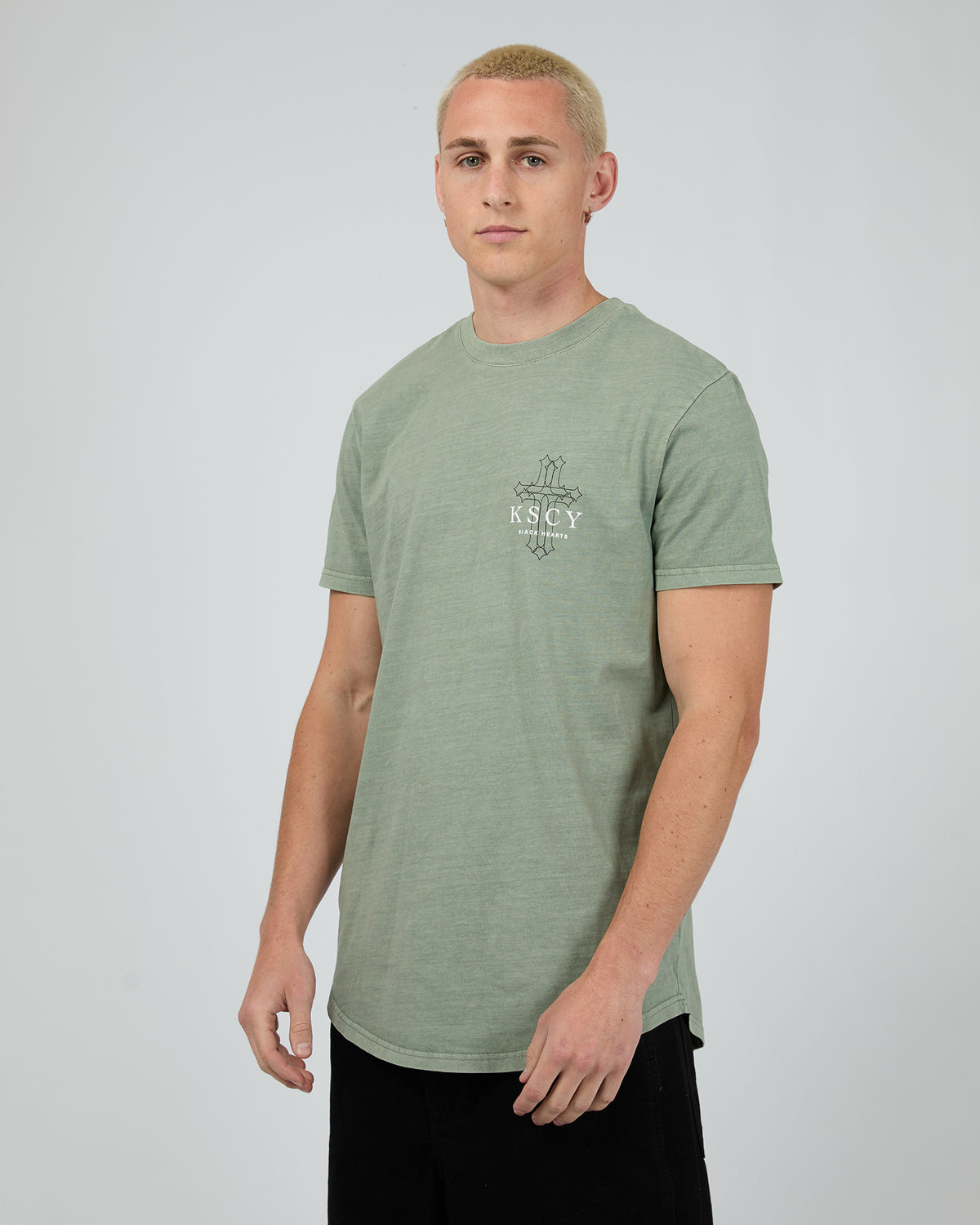 Focused Dual Curved Tee Slate Grey