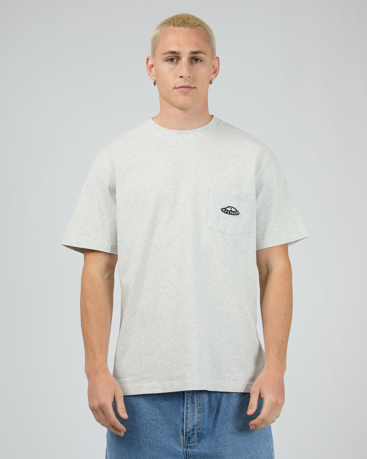 Earthling Heavy Weight Boxy Fit Tee Grey Marle