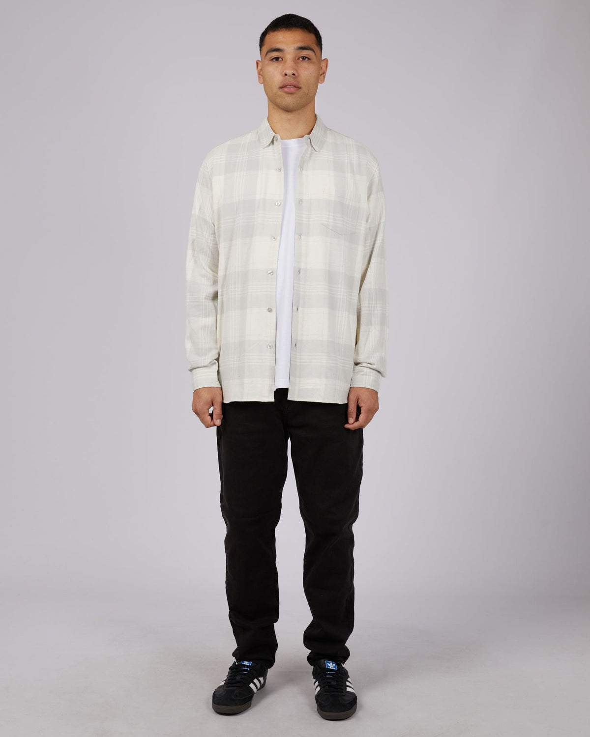 Silent Theory-Apex Check Shirt Grey-Edge Clothing