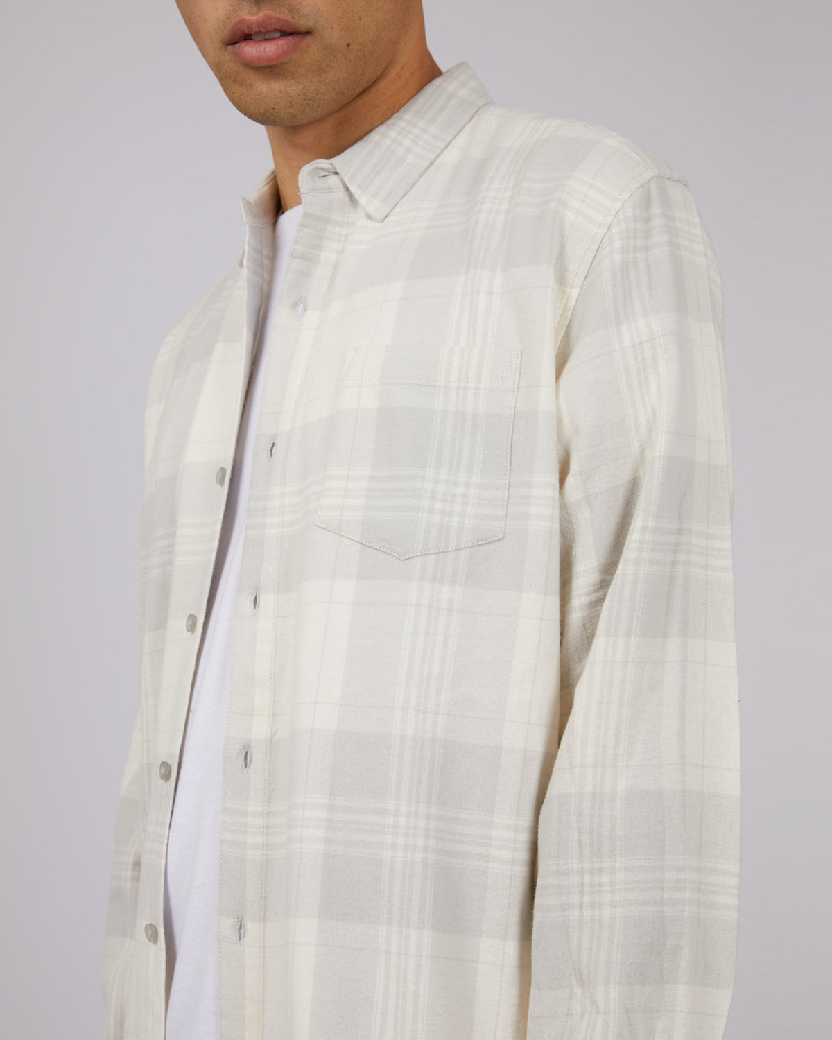 Silent Theory-Apex Check Shirt Grey-Edge Clothing