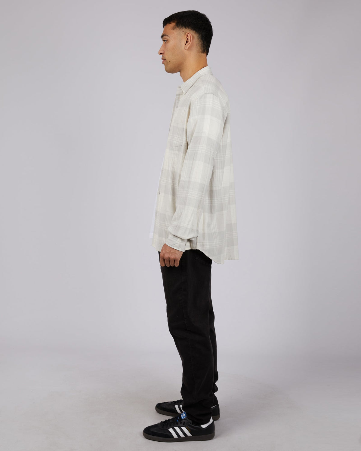 Silent Theory-Apex Check Shirt Grey-Edge Clothing