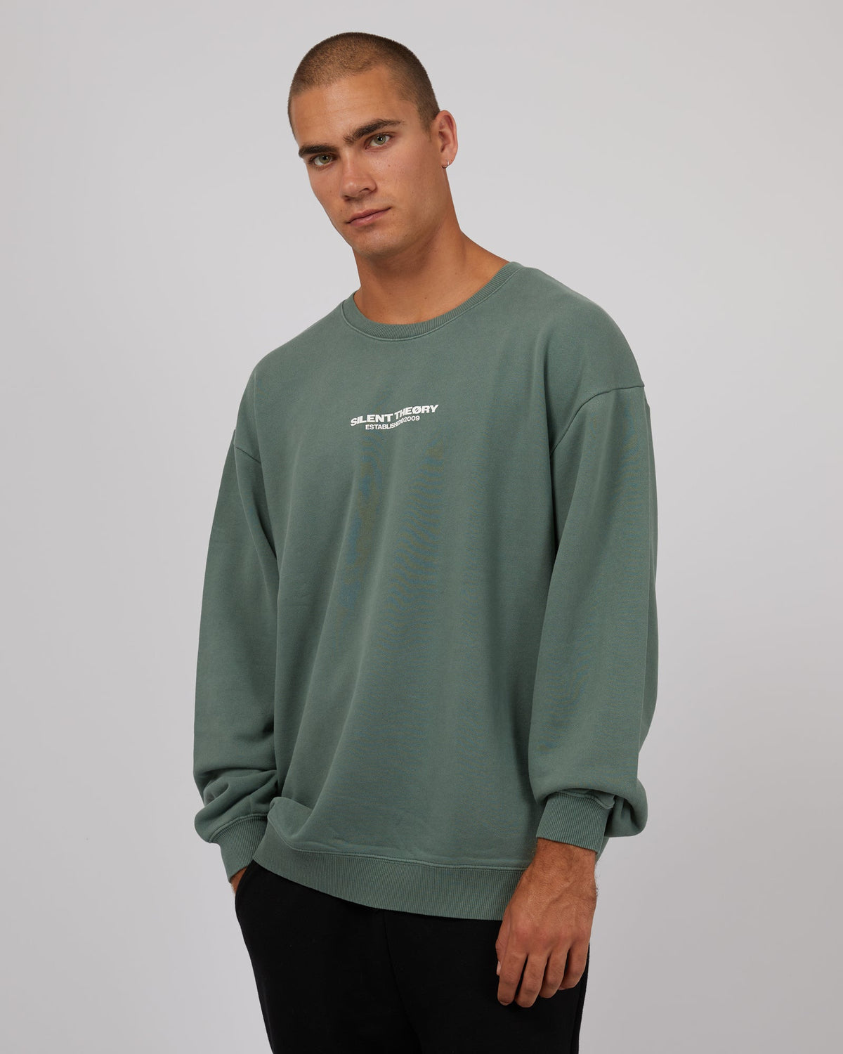 Silent Theory-Essential Theory Crew Green-Edge Clothing