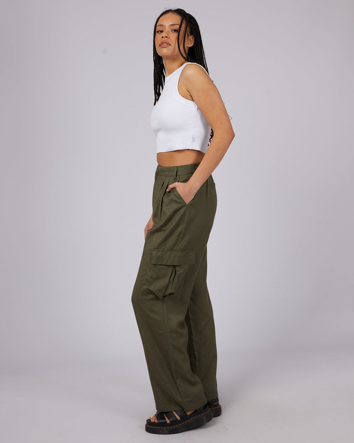 Silent Theory Ladies-Henley Pant Khaki-Edge Clothing