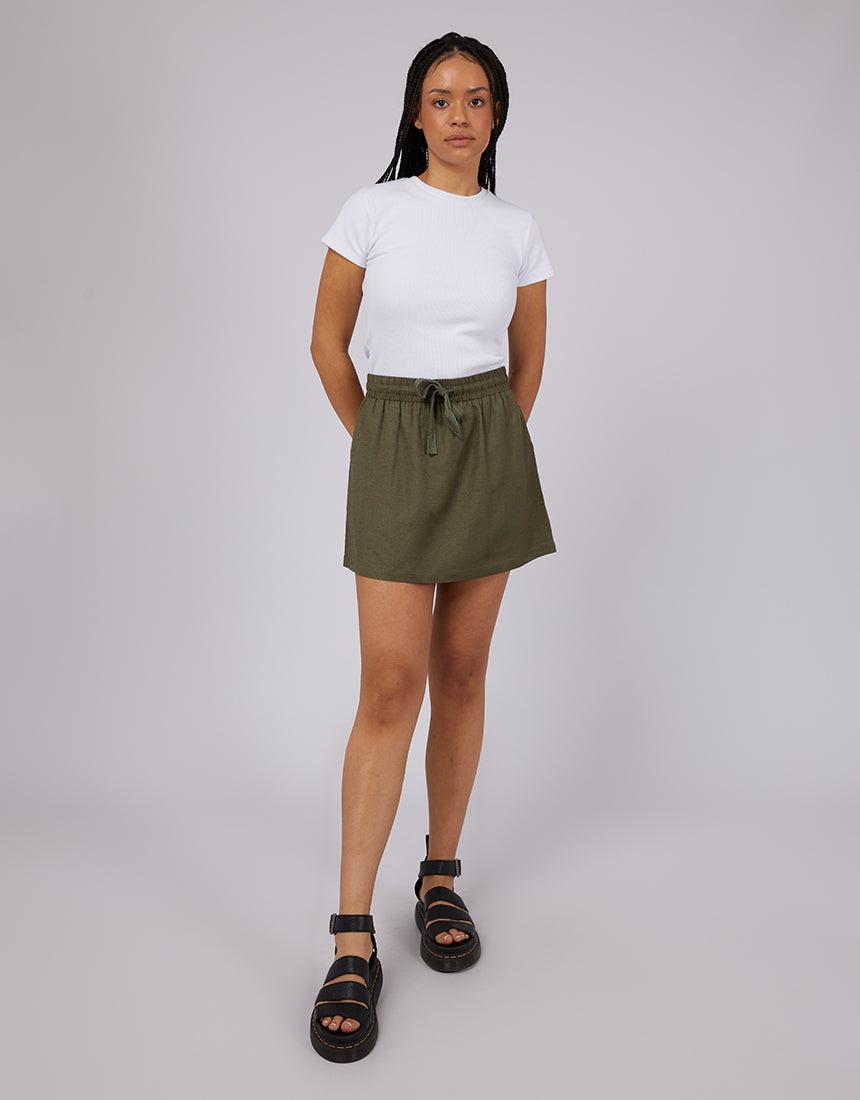 Khaki skirt womens rights best sale