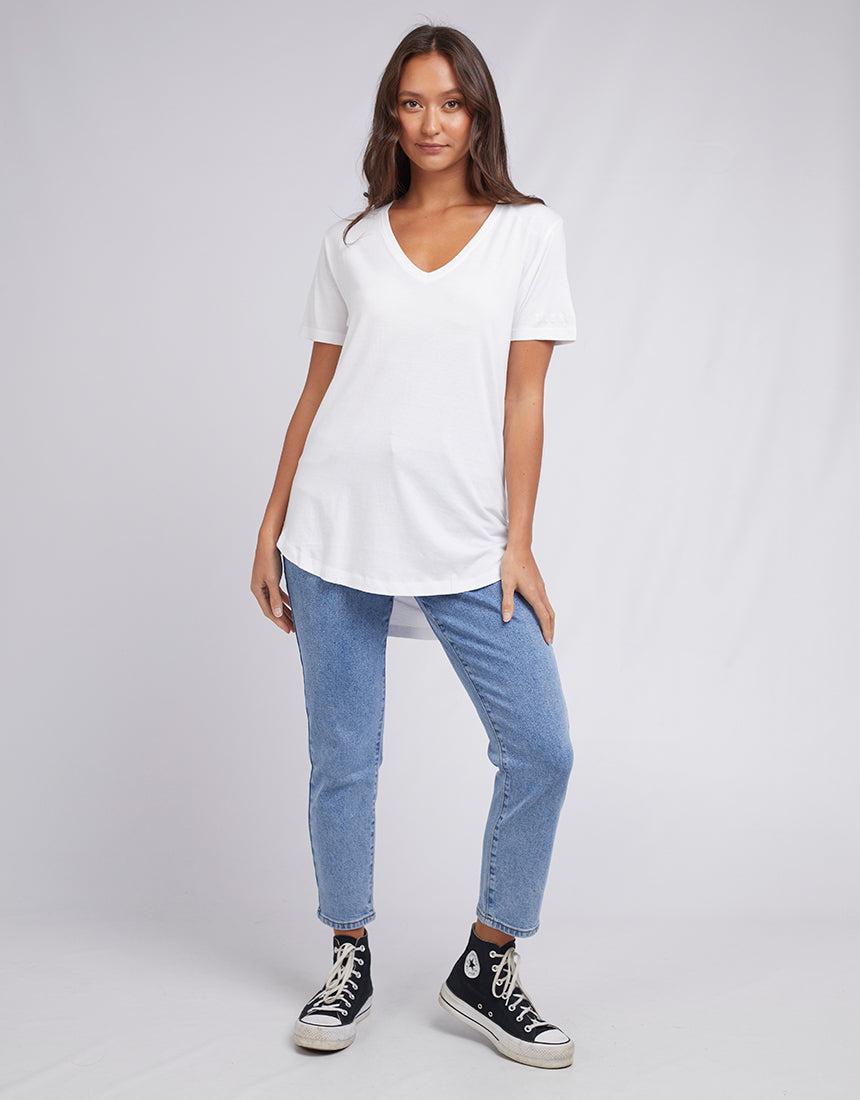 Silent Theory Ladies-Zuri Tee White-Edge Clothing