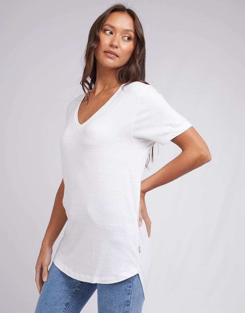 Silent Theory Ladies-Zuri Tee White-Edge Clothing