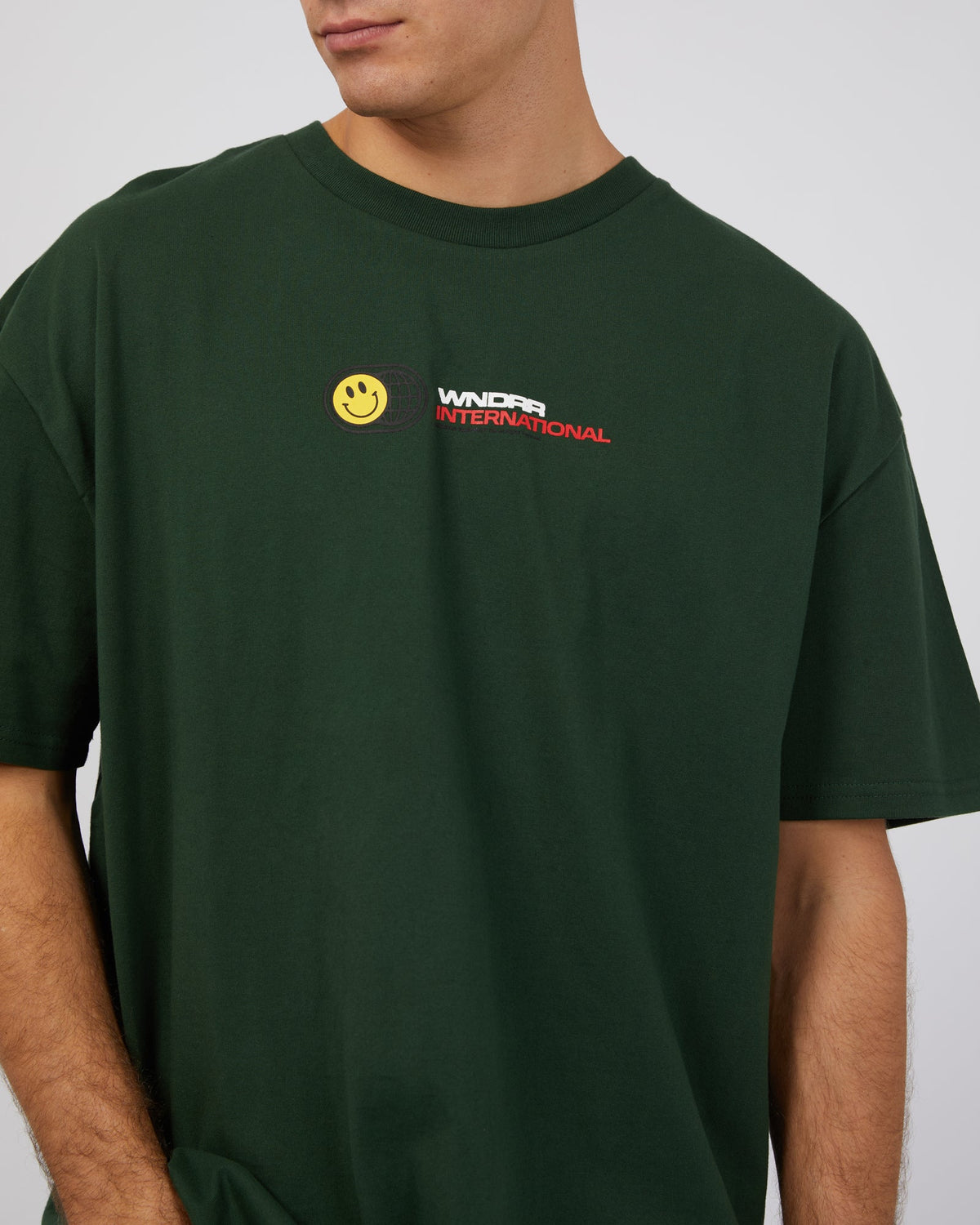 Wndrr-Cheese Box Fit Tee Forest Green-Edge Clothing