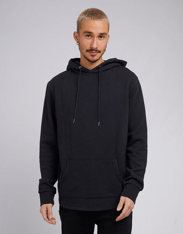 Curved Hem Hoody Washed Black | Buy Online | Edge Clothing